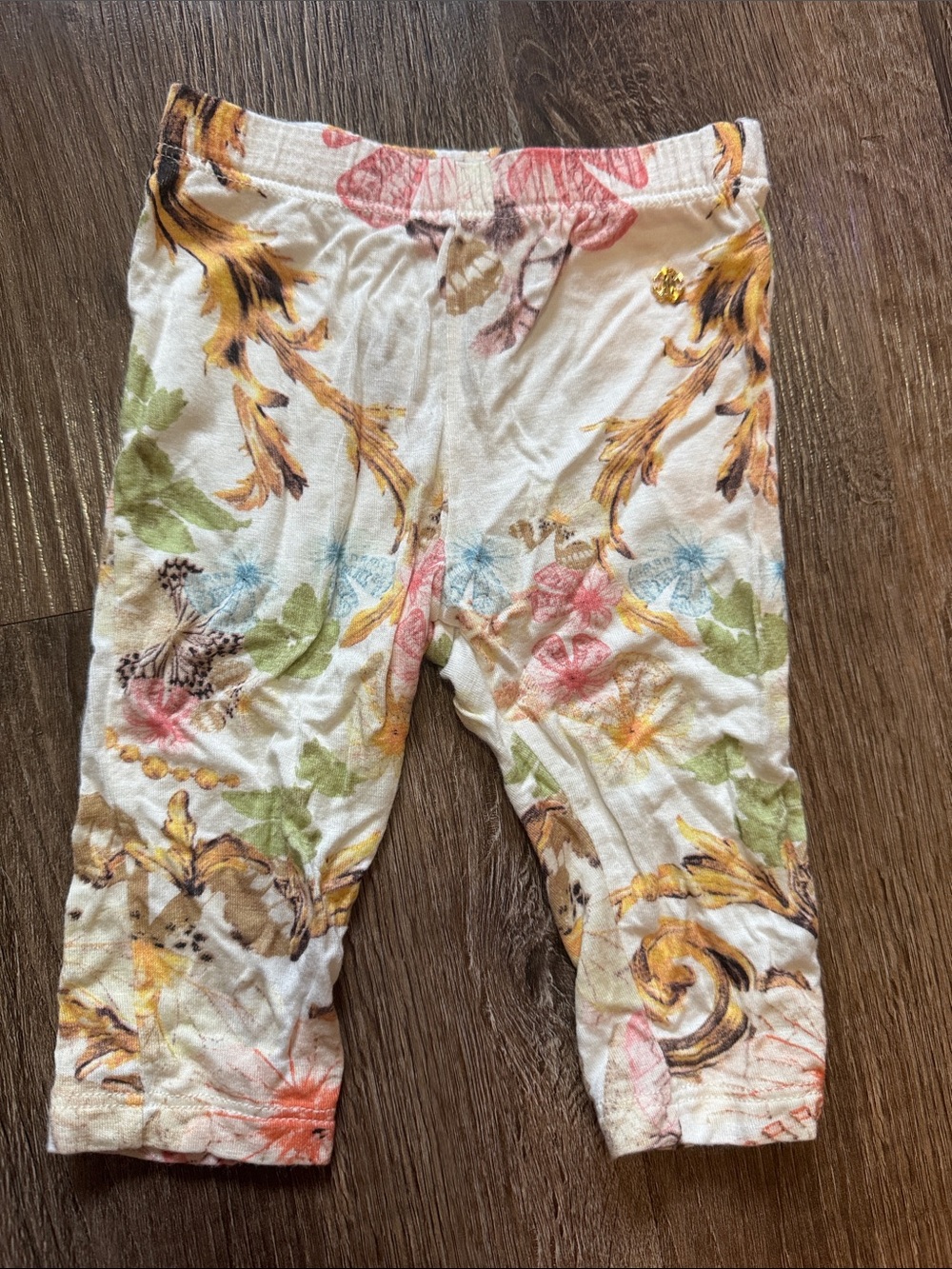 Title: Roberto Cavalli Baby Floral Leggings (Size 6M)